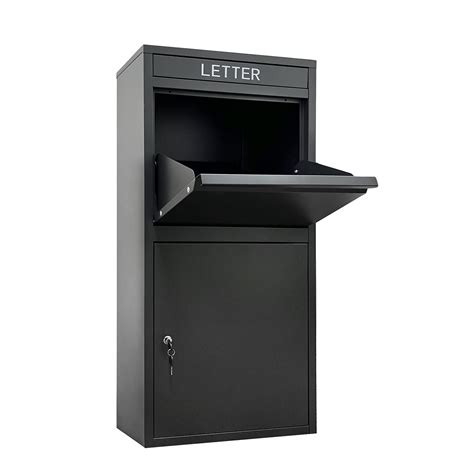 metal cash drop box|lockable metal parcel delivery box.